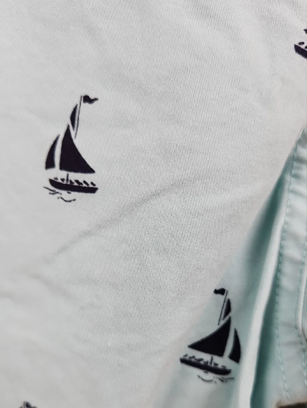 Hudson & Barrow Men’s Aqua Sail Print Flat-Front Shorts